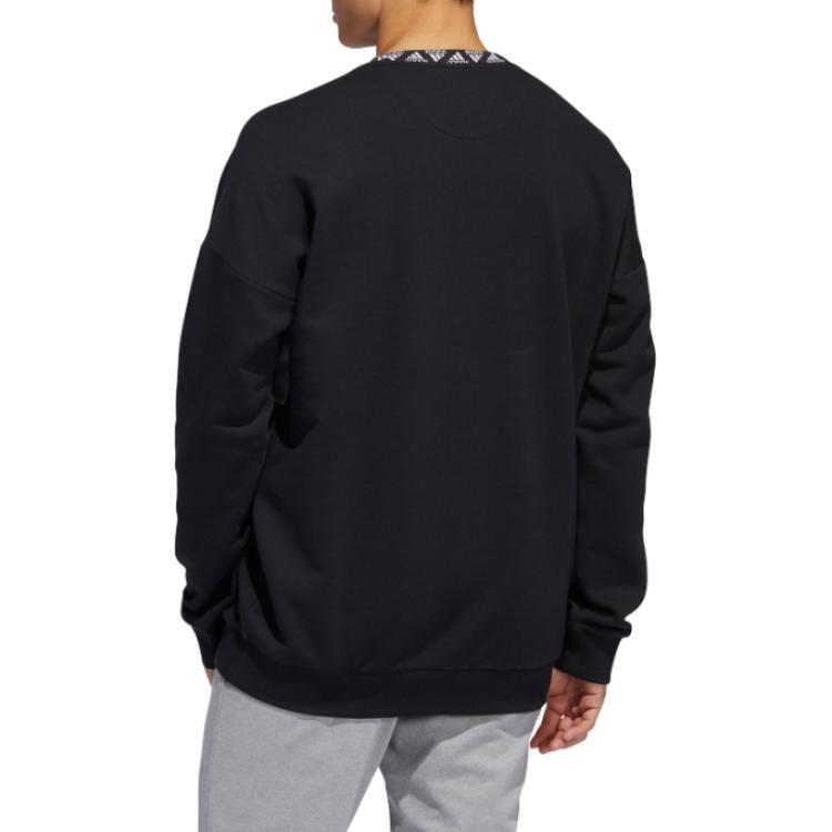 adidas Sweatshirts Men's Black Crew Neck Moderate Regular GE5512