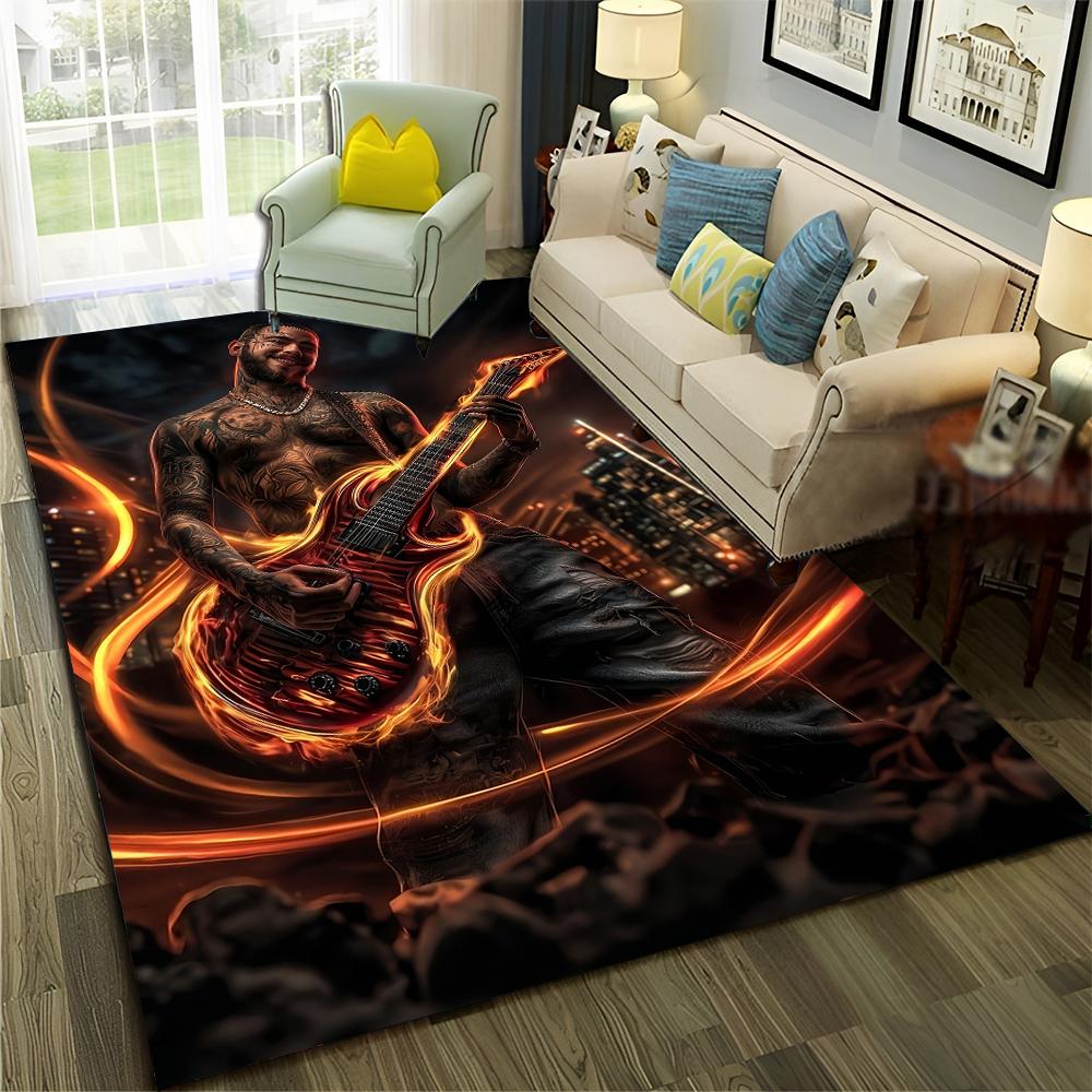 3D Top Rapper Legende Star Kunst Cartoon Hip Hop Teppich für Schlafzimmer Wohnzimmer Sofa Zuhause Fußmatte Dekor,großer Spiel-Rutschfester Bodenbelag