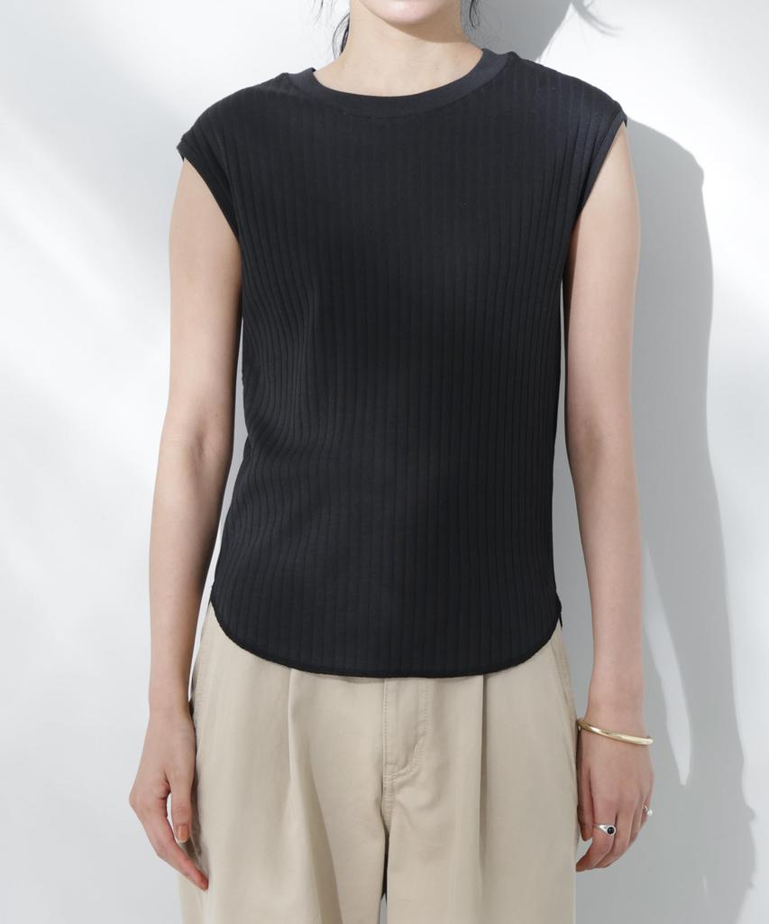 Nano Universe Sweat Ribbed Sleeveless be paired with other M 180 Khaki Anti-Soaked (R) Stain-Resistant T-Shirt (Can items) Women's 669-5124305
