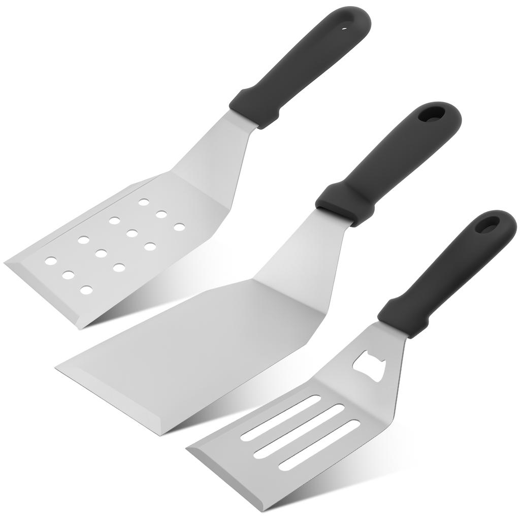 304 stainless steel flat shovel Multi purpose spatula Anti scald handle Hollow oil leakage design for kitchenware