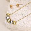 Bow Love Doudou Necklace Earrings Set High-End Women'S Niche Clavicle Chain Personalized Items