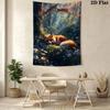 Sleeping Fox Pattern Home Decor Tapestry, Wall Hanging, Decorative RV Wall Cloth.MGT0918152