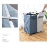 Foldable Oxford Fabric Dirty Clothes Hamper With Multicompartment Storage For Home Use