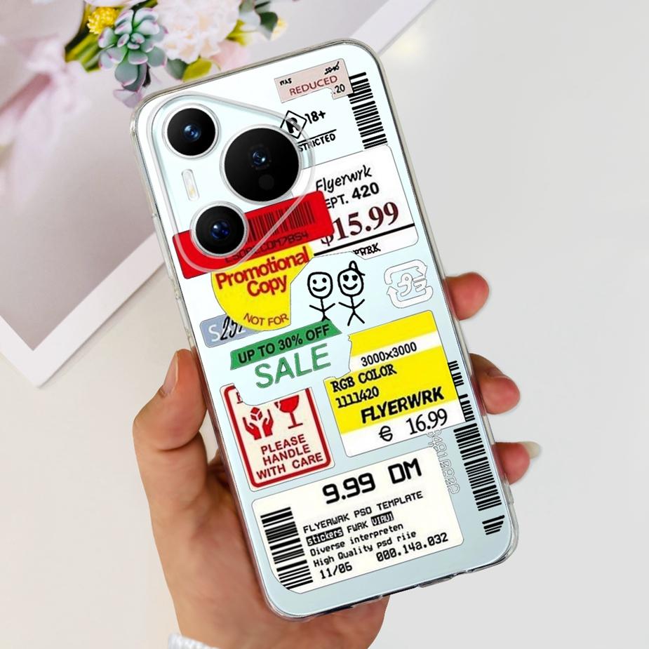 For Huawei Pura 70 Pro Plus Case Stylish Painted Cover Clear Silicone Phone Cases For Huawei Pura 70 Pro Pura70 Pro+ Soft Fundas