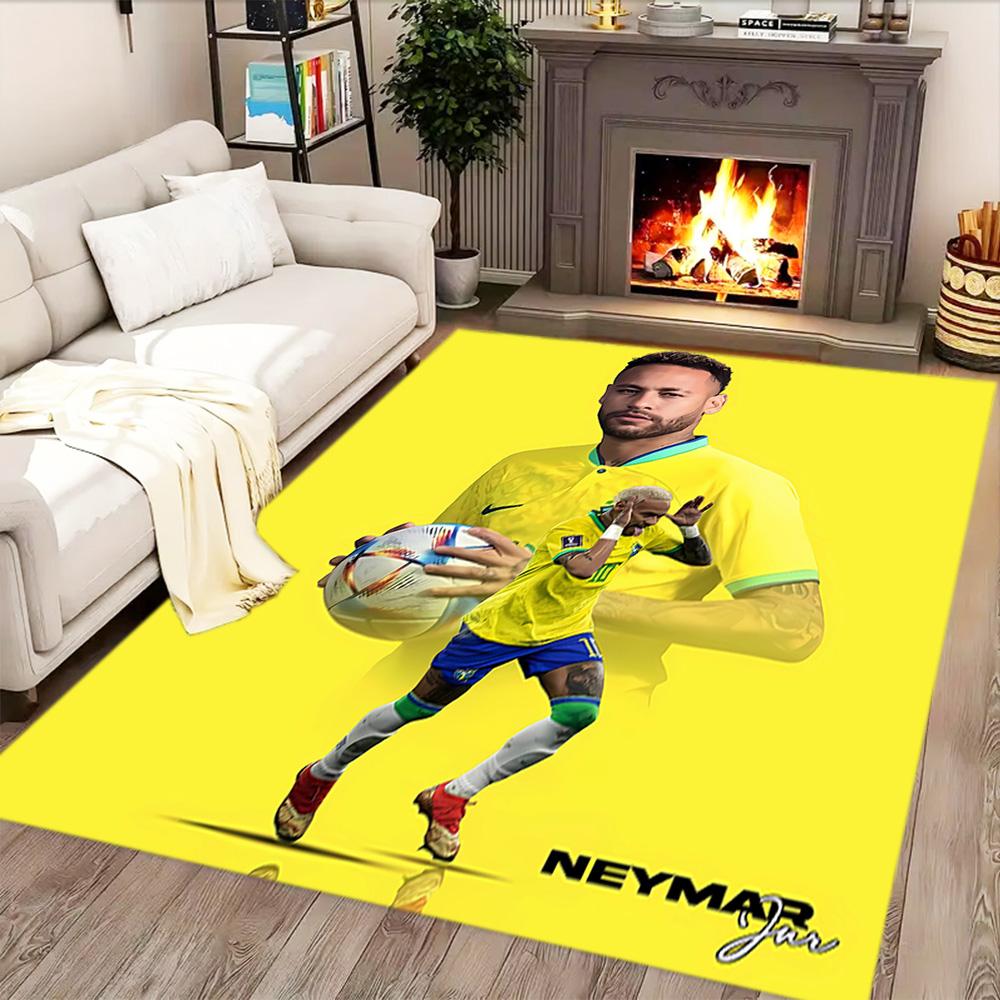 Brazilian Football Star rug for living rooms, bedrooms, home décor, and as gifts.