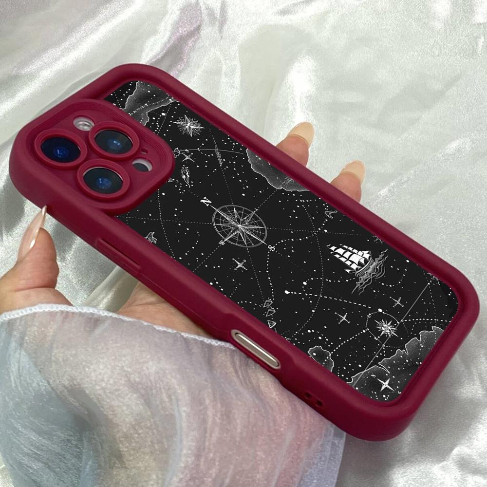 JT55 Astronomy Maps Phone for iPhone 17 16 15 Pro Max Samsung S26 S25 Ultra A17 A16 A07 A56 A55 Xiaomi 15T Redmi Note 14 Pro Plus Soft TPU Case Cover