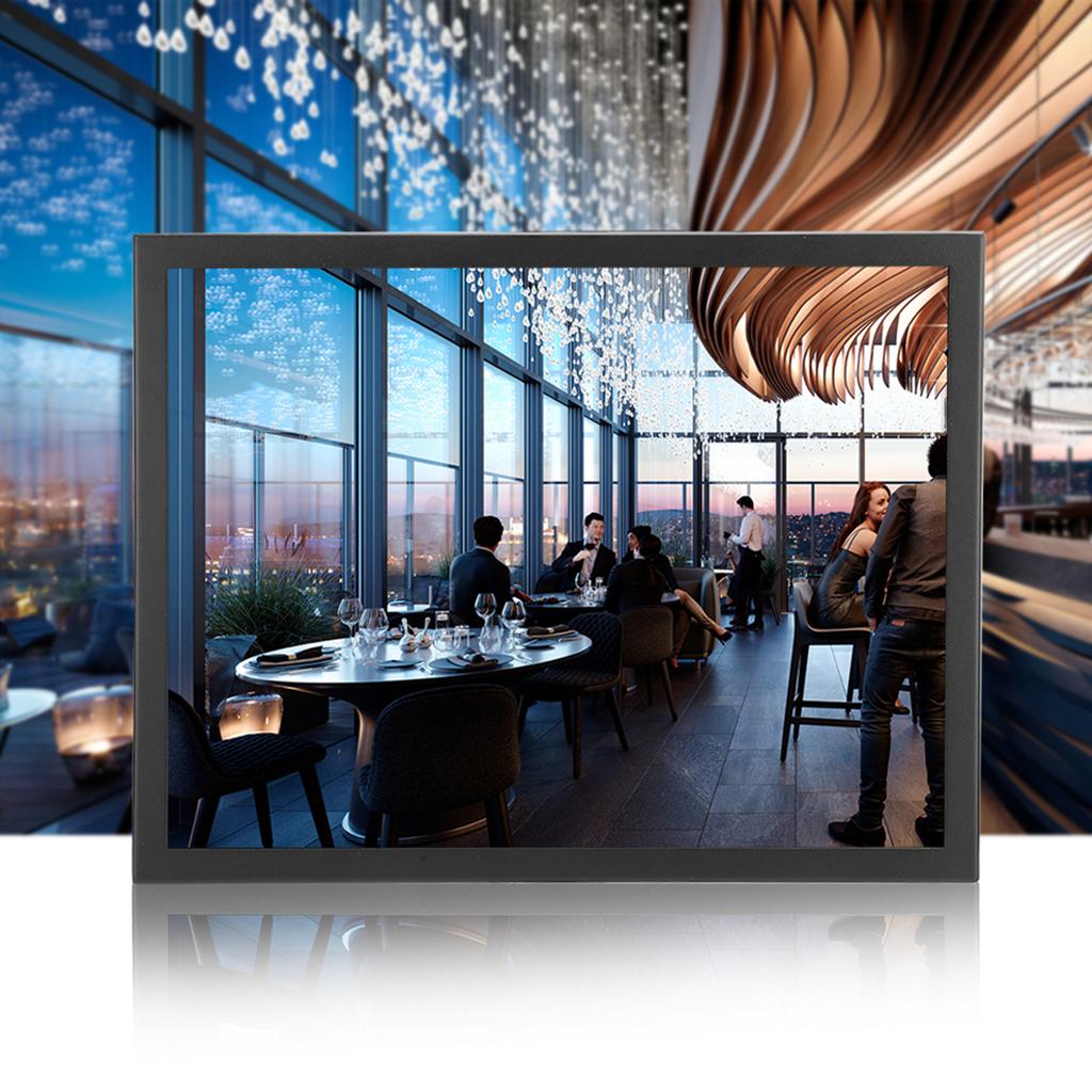 15 Inches Multi Point Capacitive Touch Screen 4:3 1024 x 768 Industrial Monitor