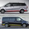 Car Side Door Stickers Long Stripes Vinyl Film Wrap Decals For Mercedes Benz Vito Viano V Class w447 v260 Auto Accessories