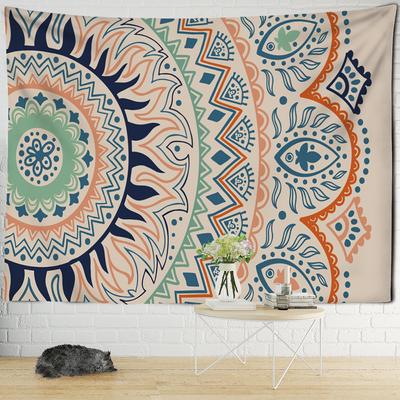 Arazzo da parete semplice a metà mandala, stile boho, estetica, arte psichedelica, stregoneria, hippie, decorazione per la casa