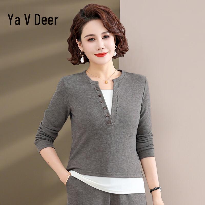 Yalu Women's Plus Size Autumn Knit Top and Wide-Leg Pants Set