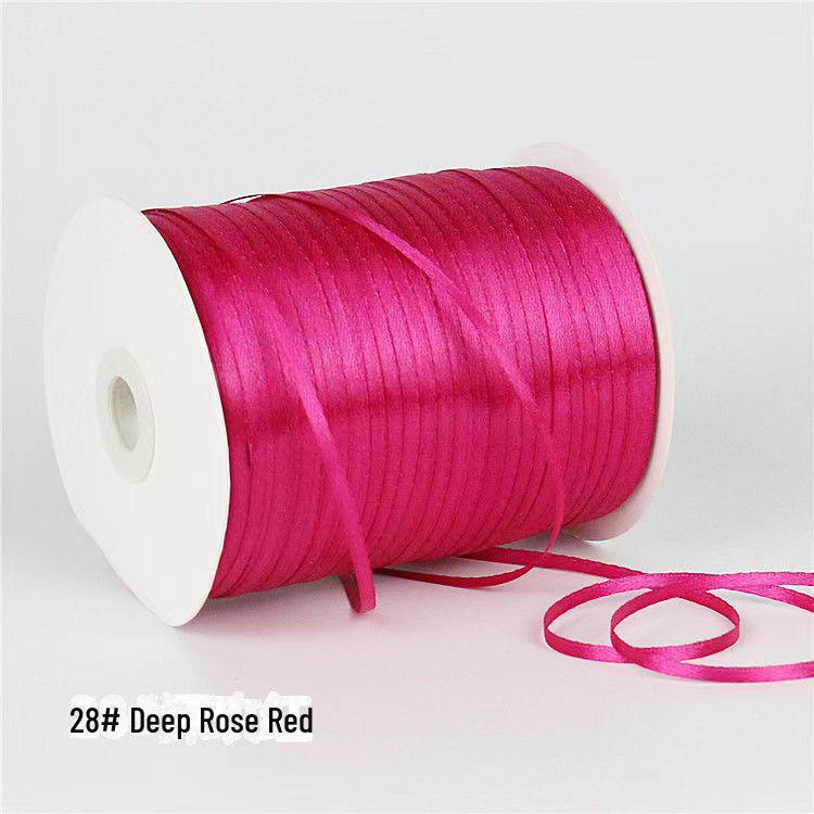 0.3cm Satin Ribbon for Bookmarks, Hair & Balloon Accessories, and Gift Packaging Bow.