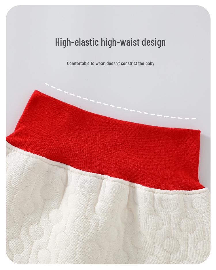 Children's Red Quilted Outfit: New Year & First Birthday Set