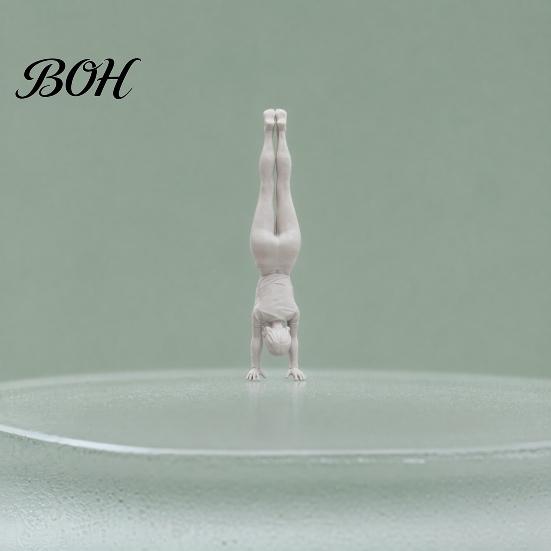 Sporty Girl Statue Inverted Figurine, 3D Printed Athlete Statue, White Sculpture for Home Table Shelf Decor Minimalist Art Piece
