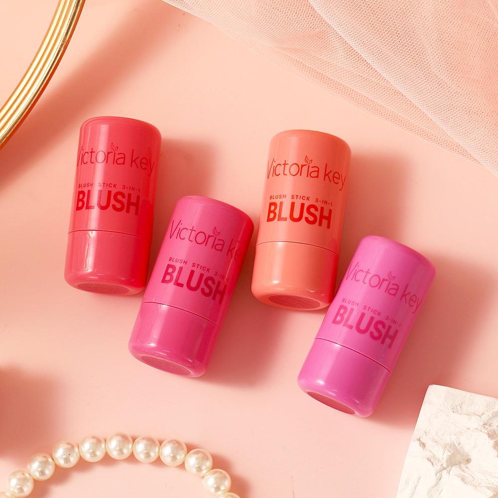 Jelly Blush Stick: Moisturizing Shimmer, Natural Contouring, Dual-use for Lips and Cheeks, Long-lasting Makeup, Highlight Rouge Cream