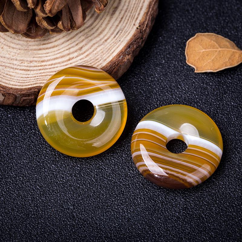 

Натуральный полосатый агат Пряжка безопасности 25 MM