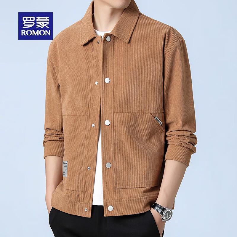 ROMON Men's Casual Autumn/Winter Lapel Jacket