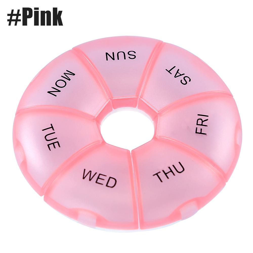 Weekly 7 Day Pill Organizer Large Compartment Travel Medication Box Portable Daily Pill Case Storage