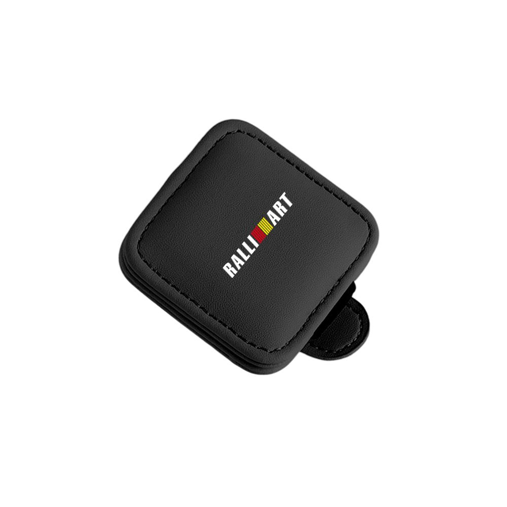 Leren Zonneklep Auto Bril Clip Auto Zonnebril Houder Accessoires Voor Mitsubishi Pajero Outlander Montero Lancer Triton l200