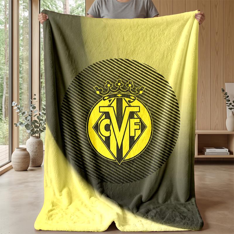 Villarreal FC Soft Flannel Fleece Blanket Lightweight Cozy Warm Throw Blanket For Sofa Bed Home Decor