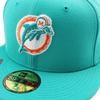 [New Era] Cap 59FIFTY Miami Dolphins NFL SUPER BOWL XIX PINK BOTTOM FITTED CAP TEAL MIAMI DOLPHINS Super Bowl Hat 5950 758 [Used]