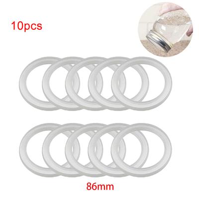 10 Stück Silikon-Glasdichtungen Ersatz Luftdichte Silikondichtungsringe für Regular Mouth