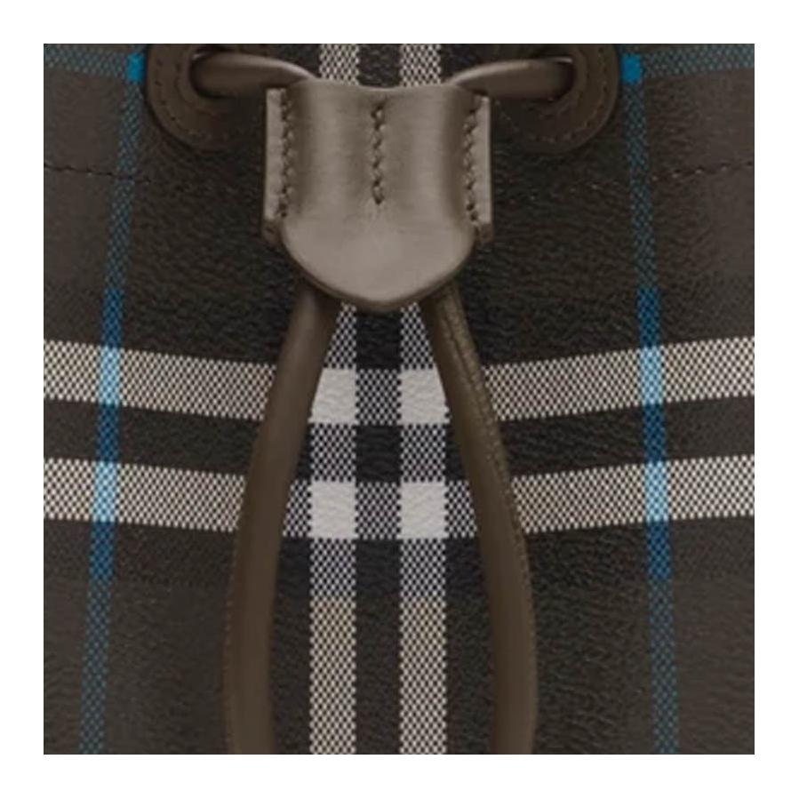 Burberry Vintage Check Drawstring Bucket Bag Mini Leather Crossbody Handbag 81083031