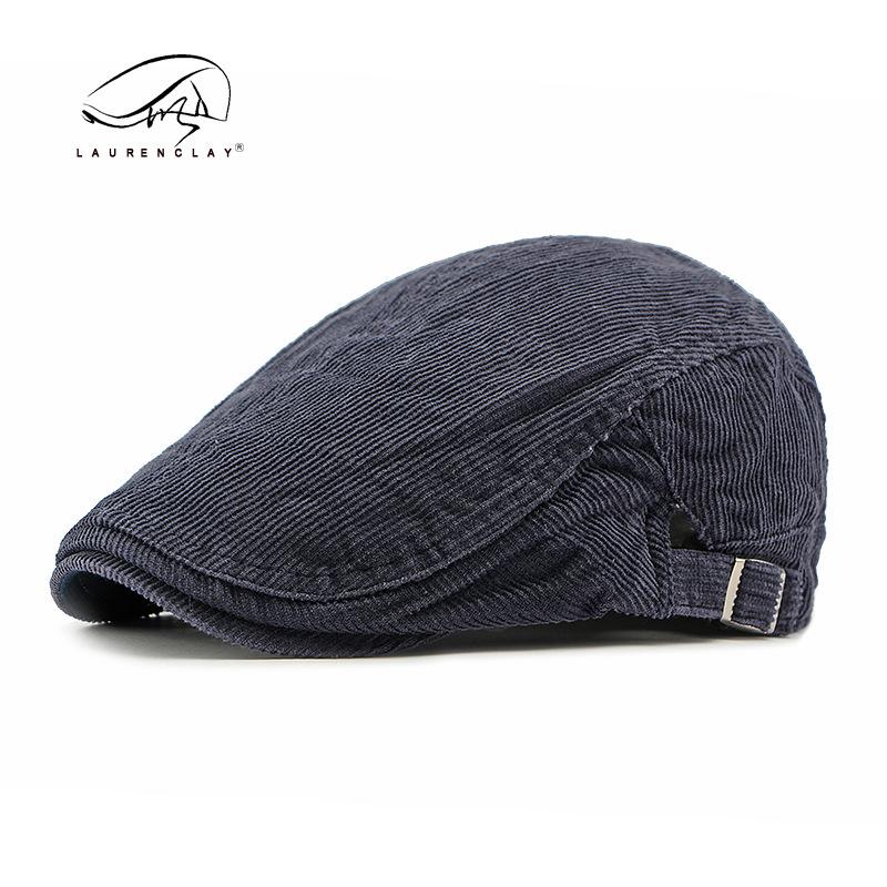 Autumn and Winter New Style Big Size Corduroy Berets Hat Men Women British Retro Painter Hat Casual Vintage Forward Hat Ivy Cap