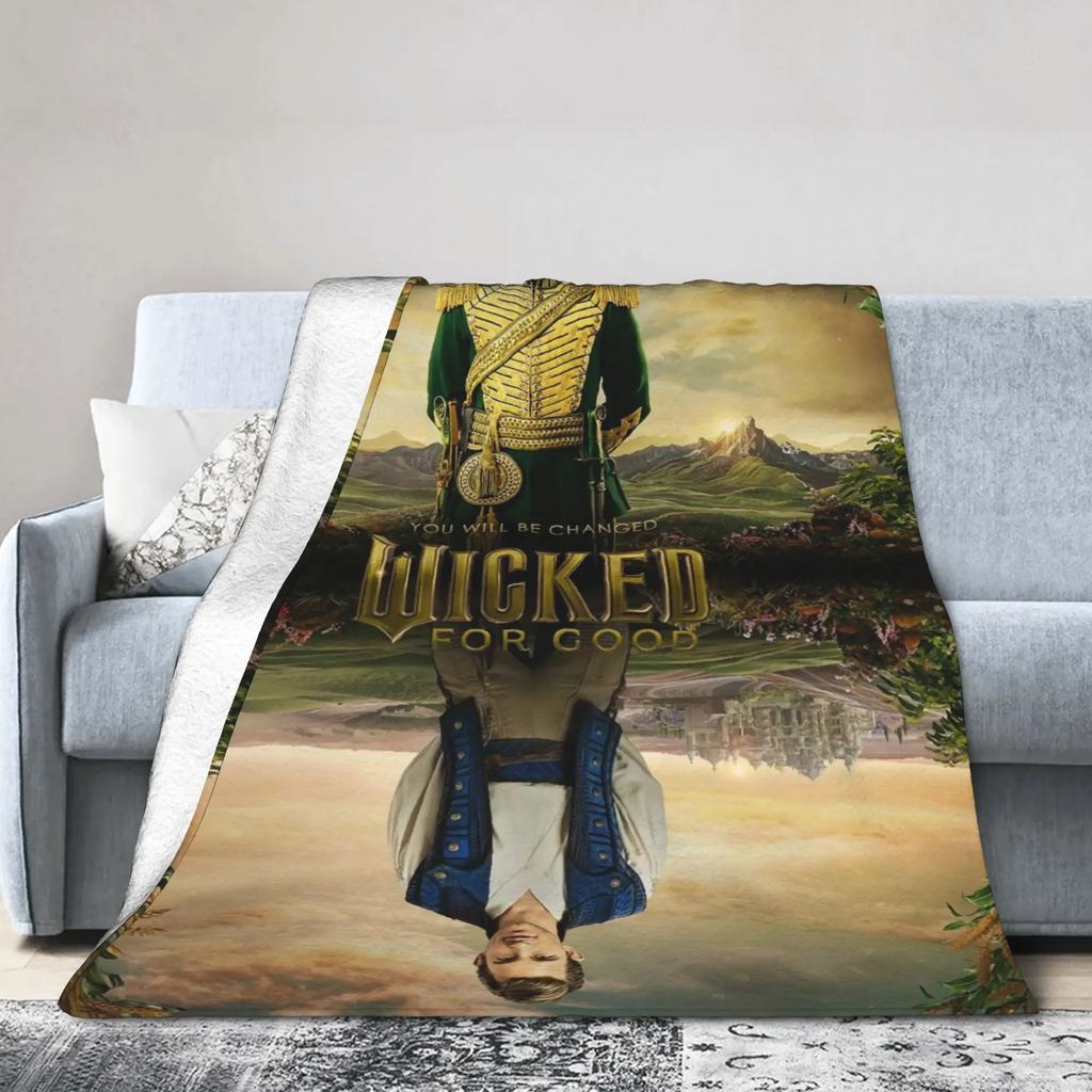 Wicked  Glinda Soft Warm Plush Throw Blanket for Kids Flannel Bedspread for Bedroom Sofa or Bed Cover