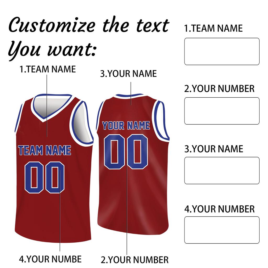 Custom Basketball Jerseys Personalized Printed Team Name & Number Sports Uniform For Men Women Youth