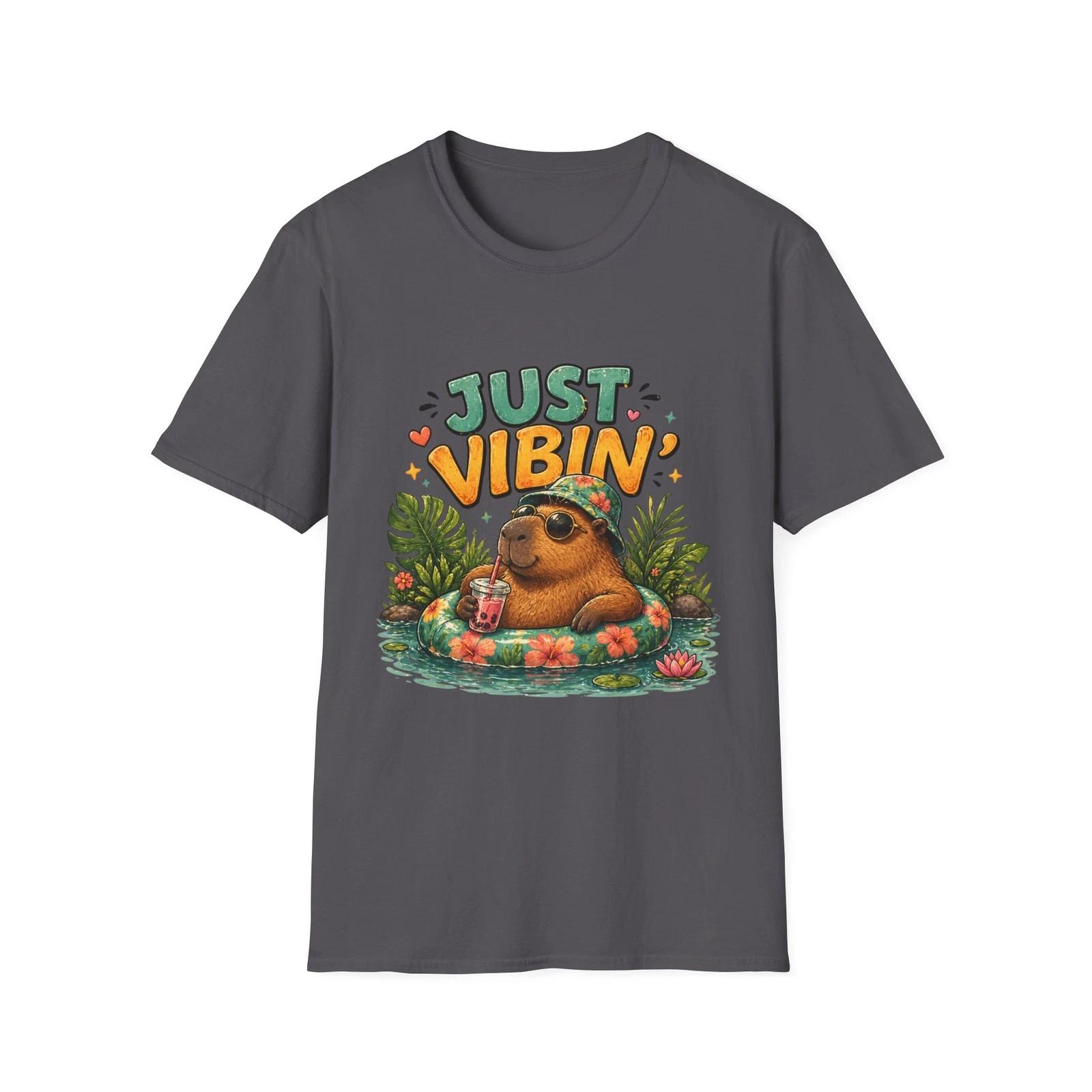 Just Vibin sloth graphic Children s Children s T Children s T-shirt | Tropical lazy Capybara Funny Tee 160