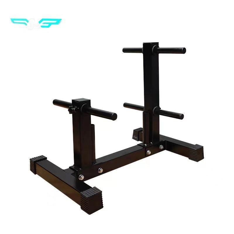 Home Barbell and Dumbbell Plate Storage Rack with Large and Small Hole Compatibility for Fitness Rooms