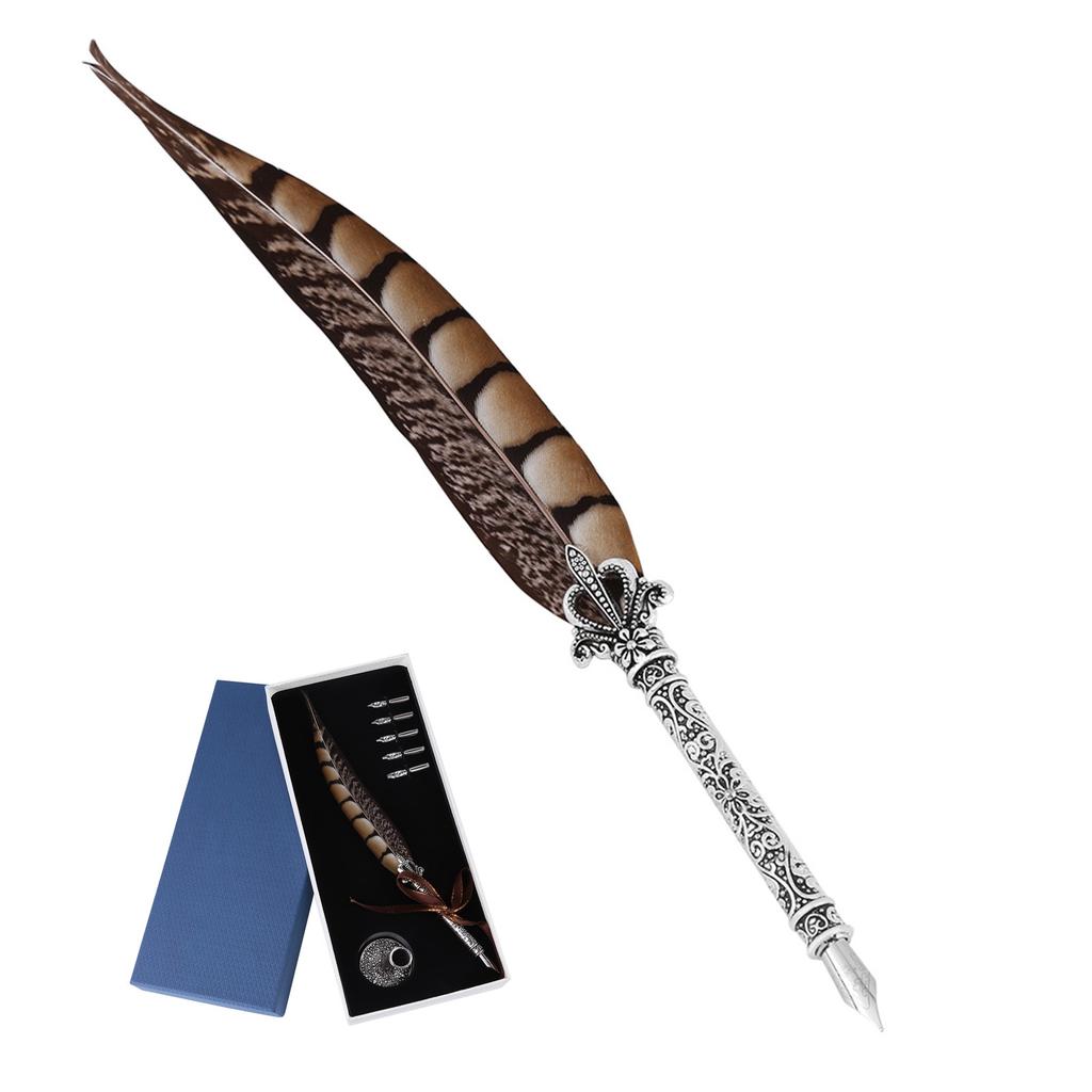Antique Feather Fountain Dip Pen Quill Pen Writing Stationery Business Office Supplies (#2)