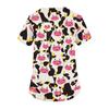 Women's V-Neck Short Sleeve with Pocket - Print Top for Caregivers