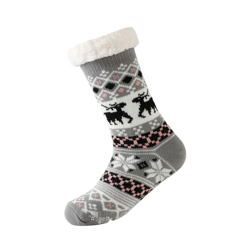 Women's Plush Coral Fleece Winter Christmas Snow Stockings - Cozy Home and Sleep Floor Socks in Stock