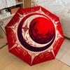 1pc Blood Moon Symbol Umbrella with Plastic Handle,Suitable for All Seasons Home Travel Outdoor UmbrellaDD1052