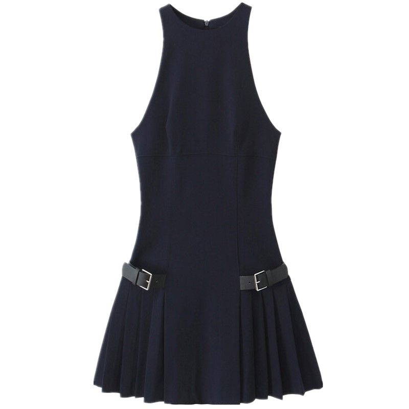 Fashion Style 2024 Fall and Winter New Women's Clothing Stylish Two Sides Strap Decoration Mini Dress 4764261