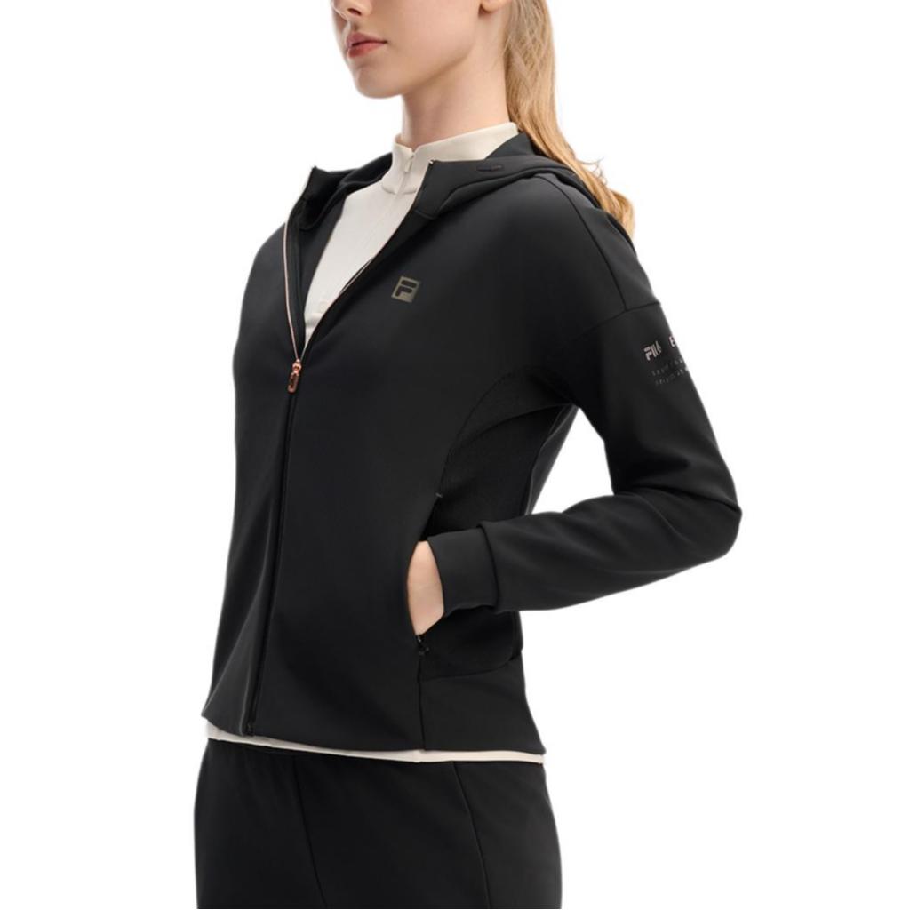 Fila Fitness Fashion Comfortable Sports Simple Jacket Women Jackets Deep-Black A11W441506F-BK