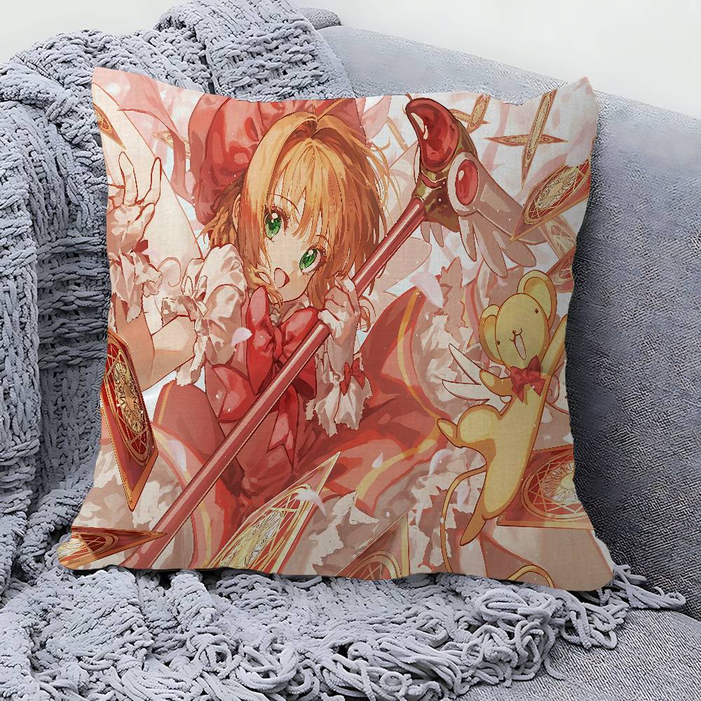 Anime C-Cardcaptor Sakura Girl Pillow Anime Pillow Sofa Bed Head Pillow Cover Cushion Cover 45x45 Cm Fashion