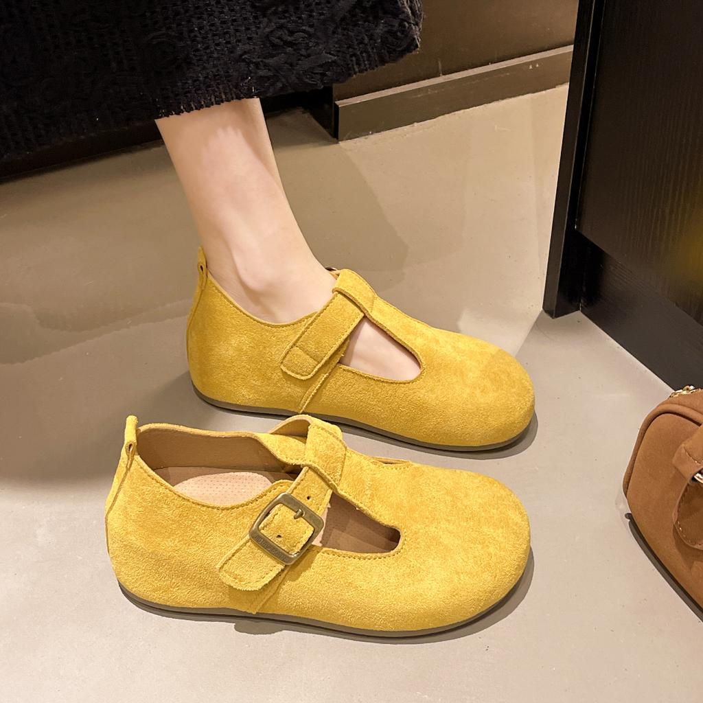 Inner Height Increase Classic Yellow Women's Autumn Single Shoes Soft Sole Lightweight Versatile Casual Breathable