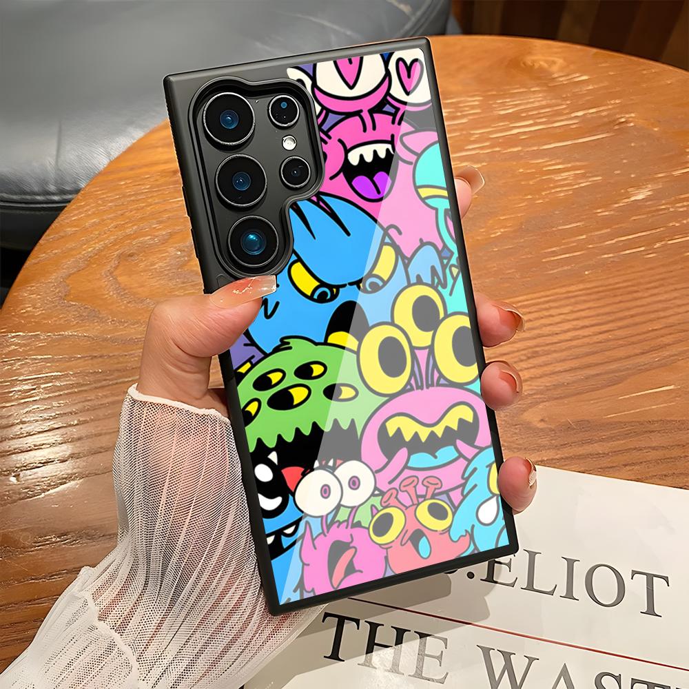 Monster Party Phone Case For SAMSUNG S25 24 S22 S20 ULTRA S21 S30 23 Note5 S8 Plus S9 S10E Lite PC+TPU Funda