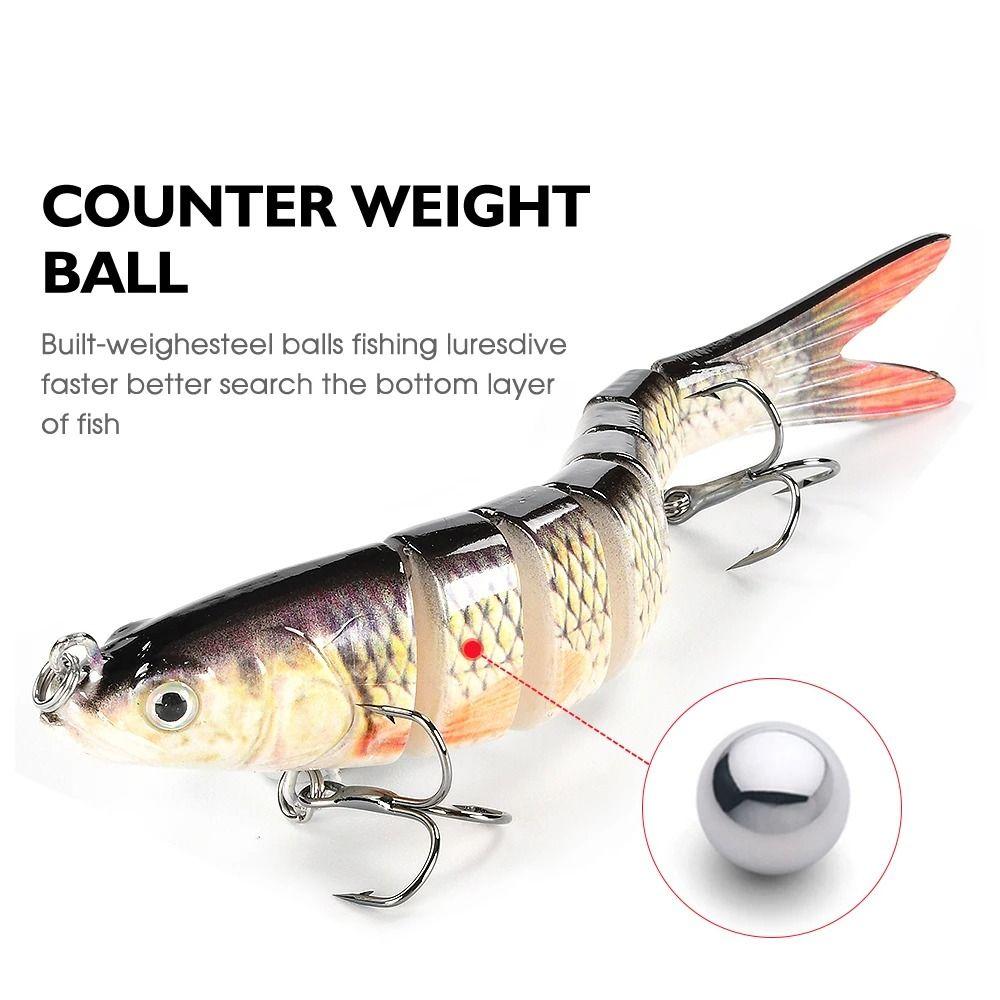 8 Segments 10cm Sinking Wobblers Vibrating Jointed Crankbait Prmeium Hard Vibrating Lures  Trolling