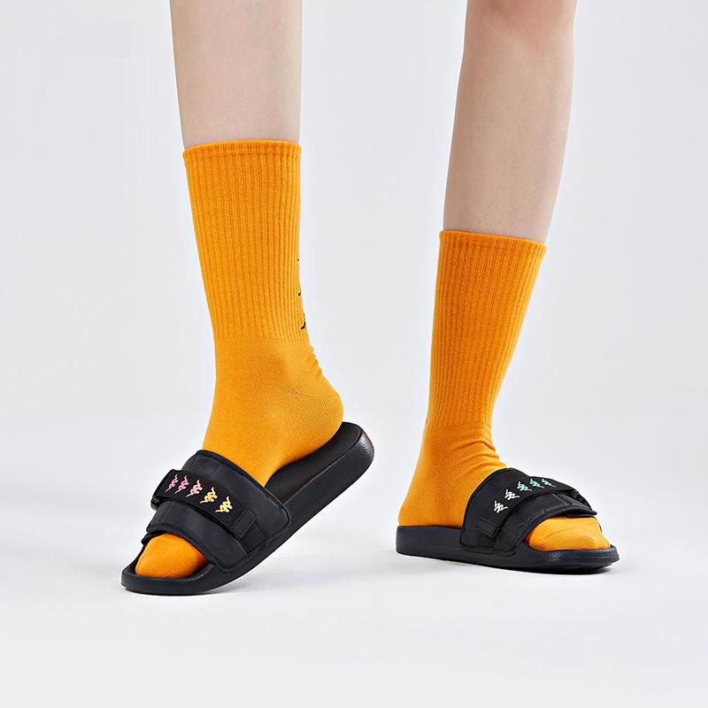 Kappa Logo Velcro Casual Slide Sandals Unisex Footwear Black K0CX5LT01D-990