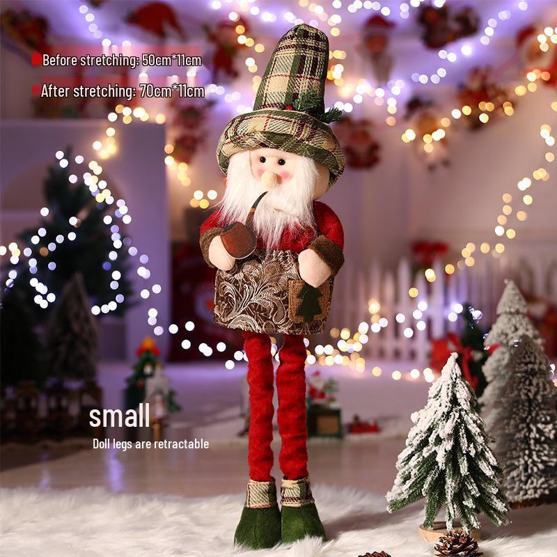 Christmas Cartoon Plush Doll Ornament: Santa, Snowman, Reindeer for Tree Decoration