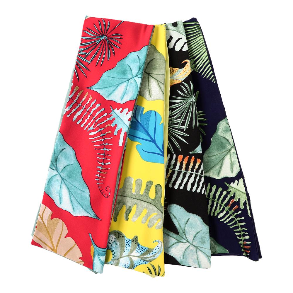 AWAYTR Fashion Women Turban Headband Print Stretch Bandana Knot Headwrap Long Scarf Ties Hairband Hair Accessories New Headwear