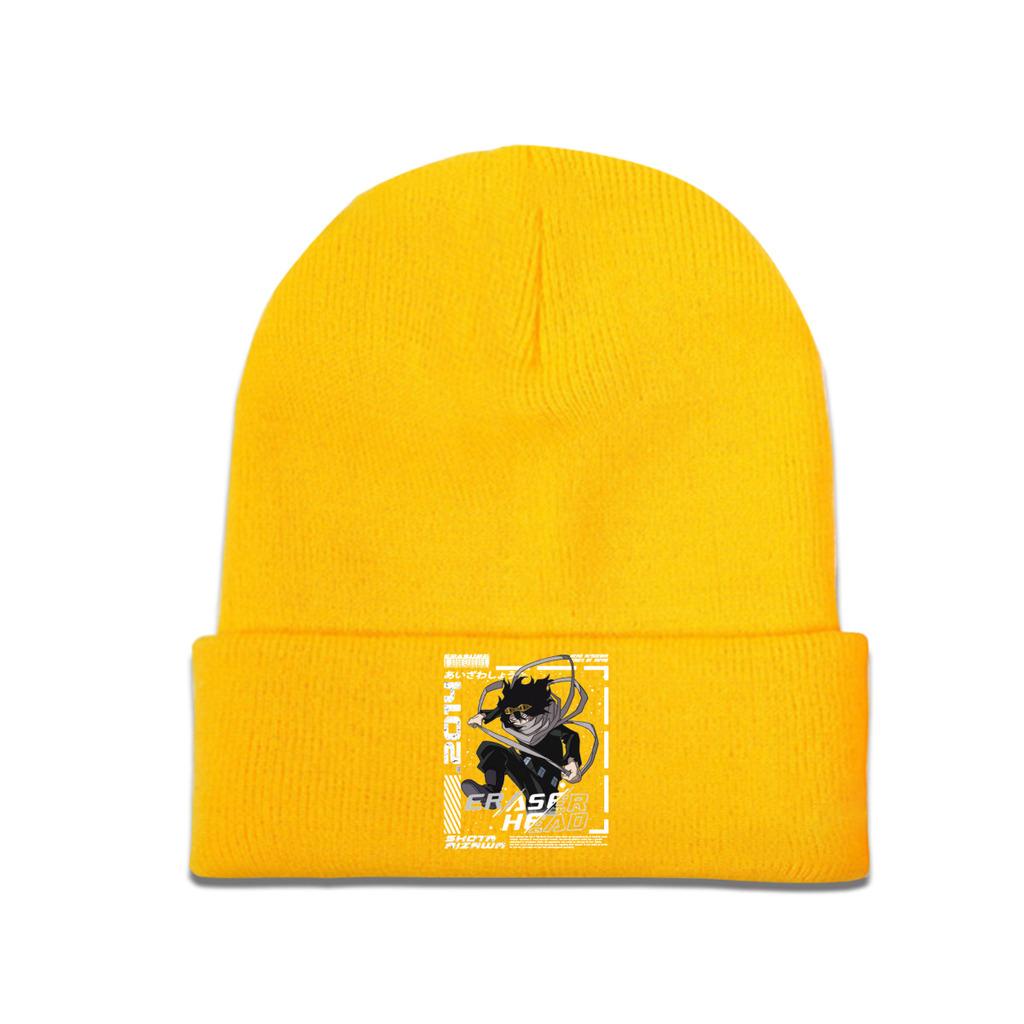 

Голова-ластик Aizawa Shouta My Hero Academia Эстетическая аниме Вязаная шапка Женская шапка унисекс Skullies Зимняя шапка Кепки в стиле хип-хоп One Size