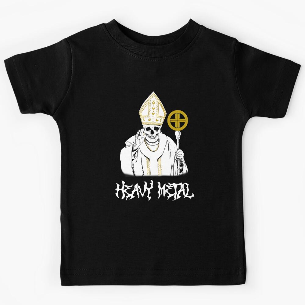 Heavy Metal Pope Kids T-Shirt 110