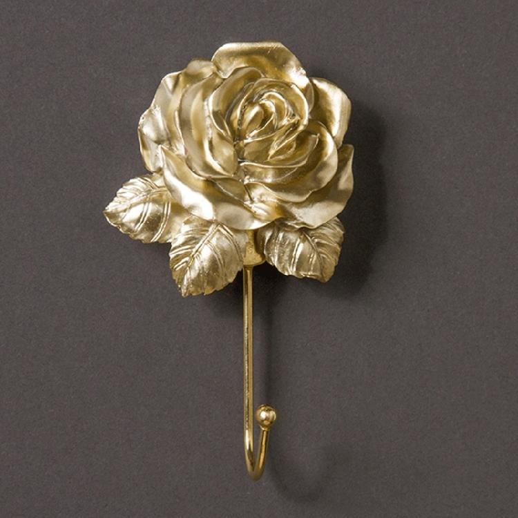 Decorative Rose Themed Heart Hook Craft Of Resin And Iron For Practical Home Use