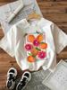 Shortsleeved Roundneck Tshirt With Watercolor Citrus Slice Print Summer Short Sleeved Harajuku Streetwear Tops Tees