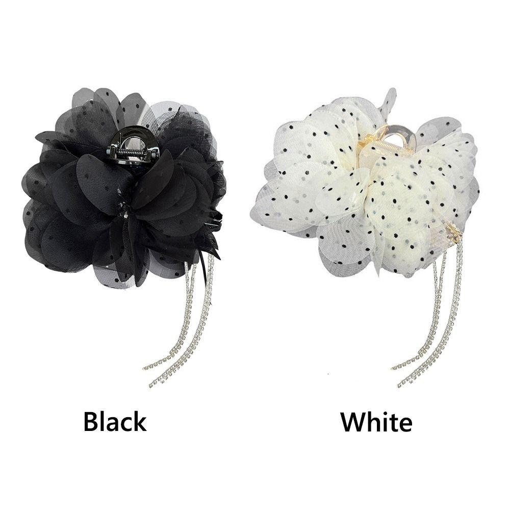 Tassel Grasping Clip Dots Flower Shark Clip Fashion Bowknot Hairgrips  Girl