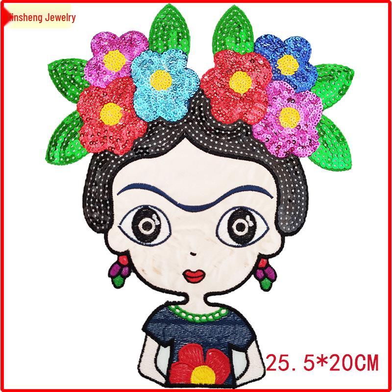 Mexican Figure Sequin and Towel Embroidered Fashion Accessories